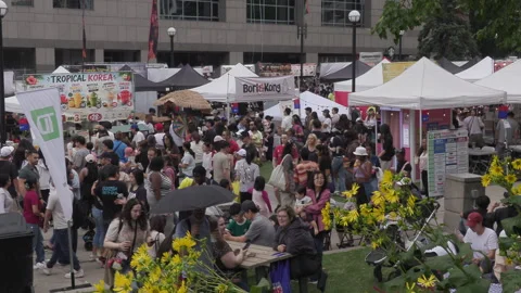 Toronto, Can Aug 22 2026  Toronto Korean food harvest Festival Stock Footage 343287498