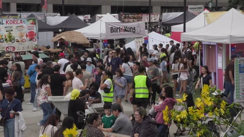 Toronto, Can Aug 22 2026  Toronto Korean food harvest Festival Stock Footage 343287527