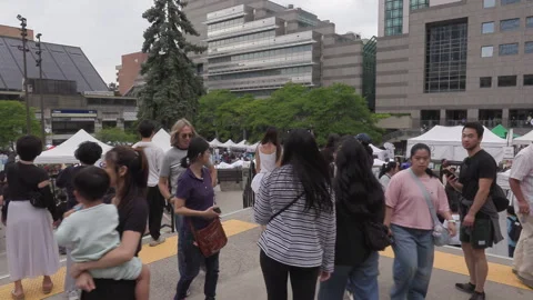 Toronto, Can Aug 22 2026  Toronto Korean food harvest Festival Stock Footage 343289022
