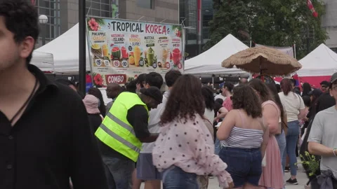Toronto, Can Aug 22 2026  Toronto Korean food harvest Festival Stock Footage 343289829