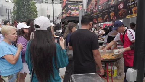 Toronto, Can Aug 22 2026  Toronto Korean food harvest Festival Stock Footage 343290260
