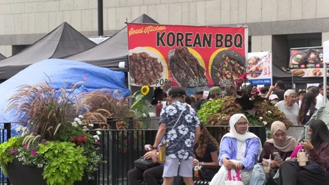 Toronto, Can Aug 22 2026  Toronto Korean food harvest Festival Stock Footage 343294124