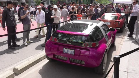 Toronto, Can Jun 16 2025  performance and exotic luxury classic super car show Video stock 311381736