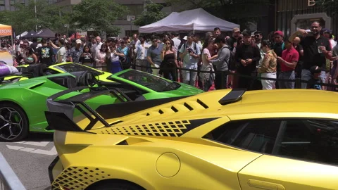 Toronto, Can Jun 16 2025  performance and exotic luxury classic super car show Stock Footage 311384083