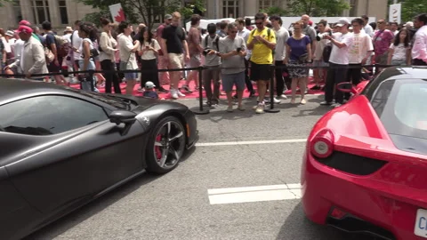 Toronto, Can Jun 16 2025  performance and exotic luxury classic super car show Stock Footage 311384425
