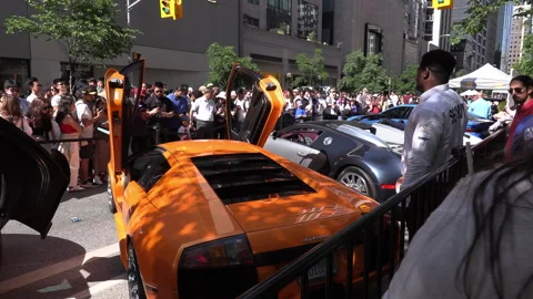 Toronto, Can Jun 16 2025  performance and exotic luxury classic super car show Stock Footage 311385445