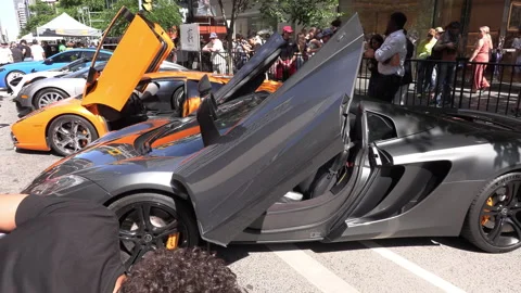 Toronto, Can Jun 16 2025  performance and exotic luxury classic super car show Stock Footage 311386490