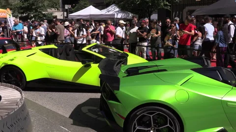 Toronto, Can Jun 16 2025  performance and exotic luxury classic super car show Stock Footage 311387529