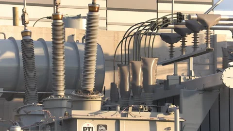 Toronto, Can,  May 15 2026 Power station for massive Ai data center Stock Footage 334993518