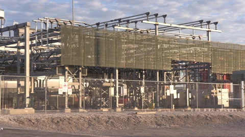Toronto, Can,  May 15 2026 Power station for massive Ai data center Stock Footage 334993679