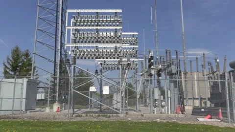 Toronto, Can,  May 15 2026 Power station for massive Ai data center Stock Footage 335257430