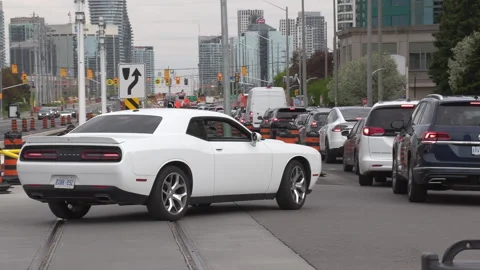 Toronto, Can, May 15 2026 extreme traffic jam gridlock in city streets Video stock 335258472
