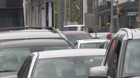 Toronto, Can, May 15 2026 extreme traffic jam gridlock in city streets Video stock 335259685