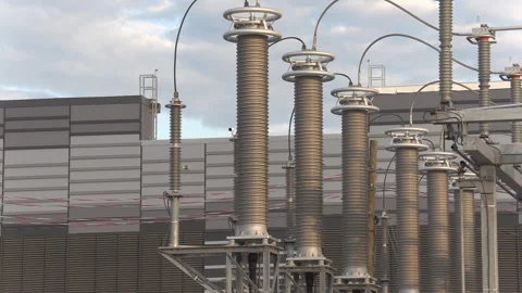 Toronto, Can,  May 15 2026 Power station for massive Ai data center Stock Footage 335261009