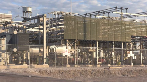 Toronto, Can,  May 15 2026 Power station for massive Ai data center Stock Footage 335261389