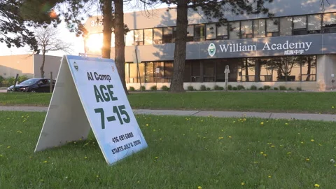 Toronto, Can,  May 15 2026 Ai artificial intelligence school camp for kids Stock Footage 335264682