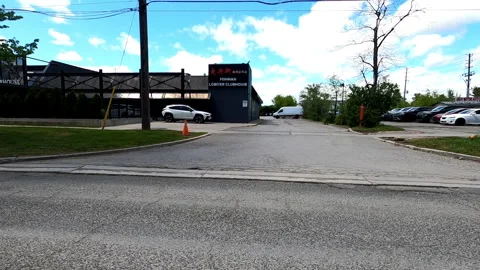 Toronto, Can May 23 2025 Generic POV side view driving plate city suburban Stock Footage 336744904