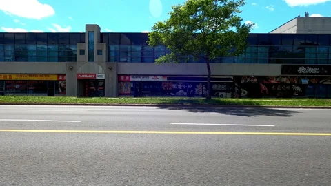 Toronto, Can May 23 2025 Generic POV side view driving plate city suburban Stock Footage 336744971