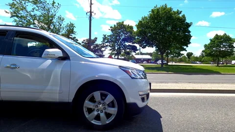 Toronto, Can May 23 2025 Generic POV side view driving plate city suburban Stock Footage 336745419