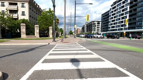 Toronto, Can May 23 2025 Generic POV side view driving plate city suburban Stock Footage 336745617