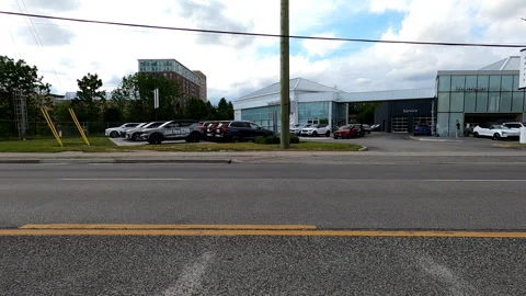 Toronto, Can May 23 2025 Generic POV side view driving plate city suburban Stock Footage 336745680