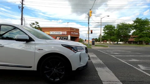 Toronto, Can May 23 2025 Generic POV side view driving plate city suburban Stock Footage 336745933