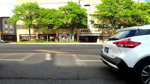 Toronto, Can May 23 2025 Generic POV side view driving plate city suburban Stock Footage 336746031