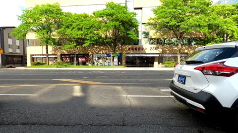 Toronto, Can May 23 2025 Generic POV side view driving plate city suburban Stock Footage 336746043