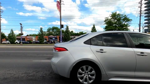 Toronto, Can May 23 2025 Generic POV side view driving plate city suburban Stock Footage 336746677