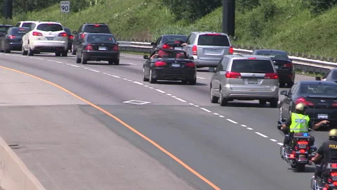 Toronto, Can May 23 2026 Gridlock highway traffic jam with cars stuck Stock Footage 341029159