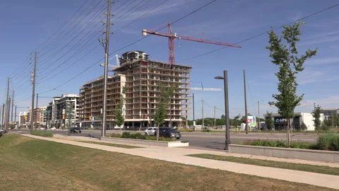 Toronto, Can,  May 25 2026 Condo towers under construction Vídeo Stock 344173267