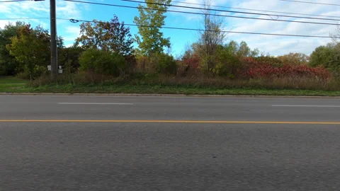 Toronto, Can Oct 14 2025 POV side view driving plate city suburban Stock Footage 319205694