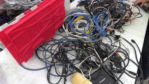 Toronto, Can Sep 8 2026 Recycling Old Computers and Cell Phones Stock Footage 345756584