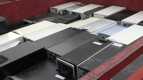 Toronto, Can Sep 8 2026 Recycling Old Computers and Cell Phones Stock Footage 345756624