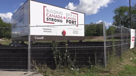 Toronto, Can Sept 8 2026 Buy Canadian, Canada Strong Signage Stock Footage 344882357