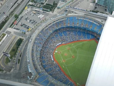 Toronto, Canada – 2012, Jun 15: Aerial View of Baseball Stadium on Clear Day Stock Photos