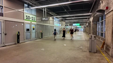 TORONTO, CANADA - 2024 August 4 : Union station underground  passage Stock Footage 280942055