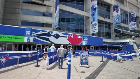 Toronto, Canada 2026 June 13: enteriance to Rogers Centre Blue Jays game Stock Footage 336874036