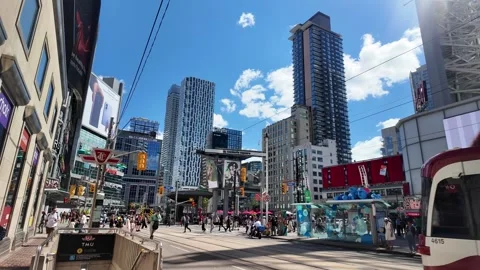 TORONTO, CANADA - 2026 September 5: TMU station entrannce Stock Footage 344773987