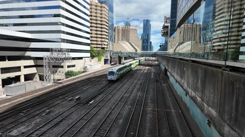 TORONTO, CANADA - 2026 September 5:   Union Station Rail Corridor Stock Footage 344774003
