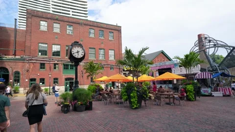 Toronto, Canada - August 3, 2024: Exploring The Distillery District: A nati.. Vídeos de archivo 303064938