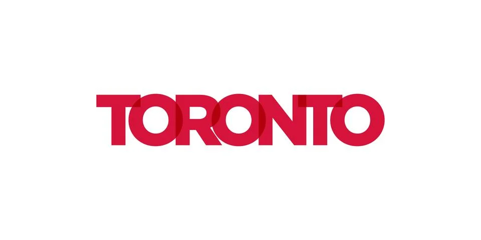 Toronto in the Canada emblem. The design features a geometric style, vector.. Stock Illustration