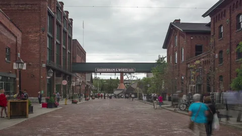 Toronto, Canada - Hyperlapse  - Distillery District Video stock 147239250