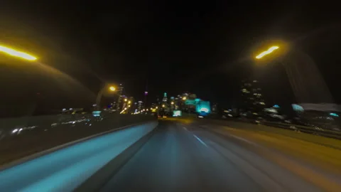 Toronto, Canada, Hyperlapse   - Drivelapse recorded on the Highway Stock Footage 144932252