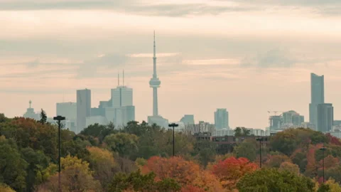 Toronto, Canada, Hyperlapse   - Hyperlapse of the Downtown Toronto Stock Footage 139014330