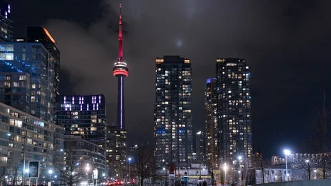 Toronto, Canada, Hyperlapse   - Hyperlapse filmed in Cityplace s Park Stock Footage 113932186