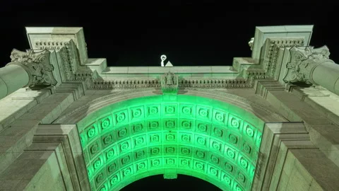 Toronto, Canada, Hyperlapse - The Princes Gates is a triumphal arch and a Video stock 195360446