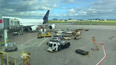 Toronto, Canada - June 18, 2026: Airplane departure from Pearson airport. Toront Stock Footage 341925799