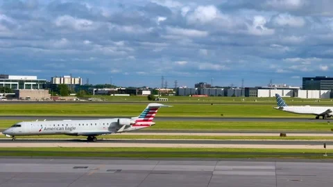 Toronto, Canada - June 18, 2026: Airplane departure from Pearson airport. Toront Stock Footage 341925834