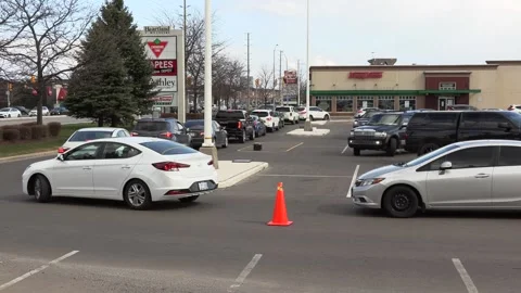 Toronto, Canada, March 30 2020 Empty Streets During COVID-19 Pandemic Lockdown Stock Footage 343669741